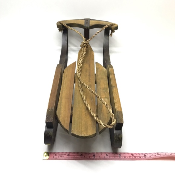Decorative Small Wooden  Sled, Doll Sled - Picture 9 of 10